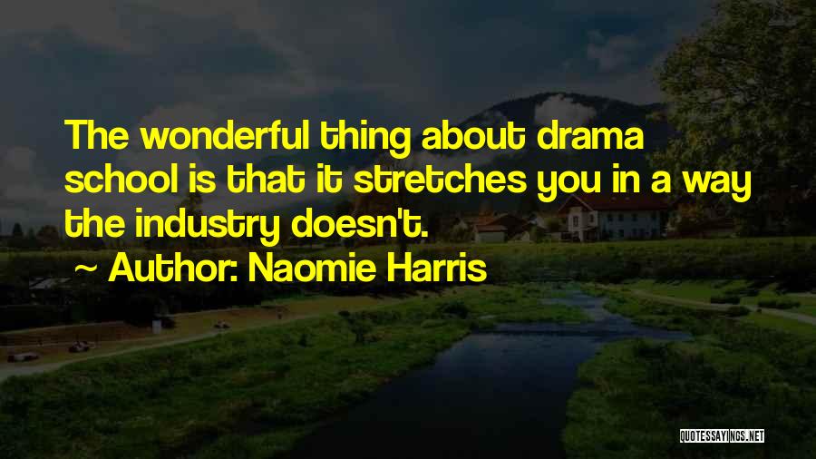 Naomie Harris Quotes: The Wonderful Thing About Drama School Is That It Stretches You In A Way The Industry Doesn't.