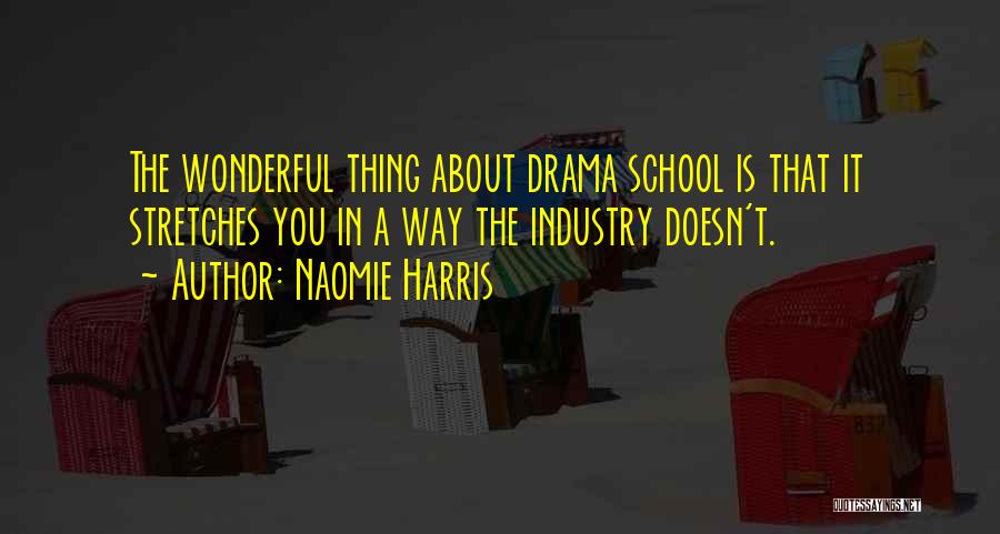 Naomie Harris Quotes: The Wonderful Thing About Drama School Is That It Stretches You In A Way The Industry Doesn't.