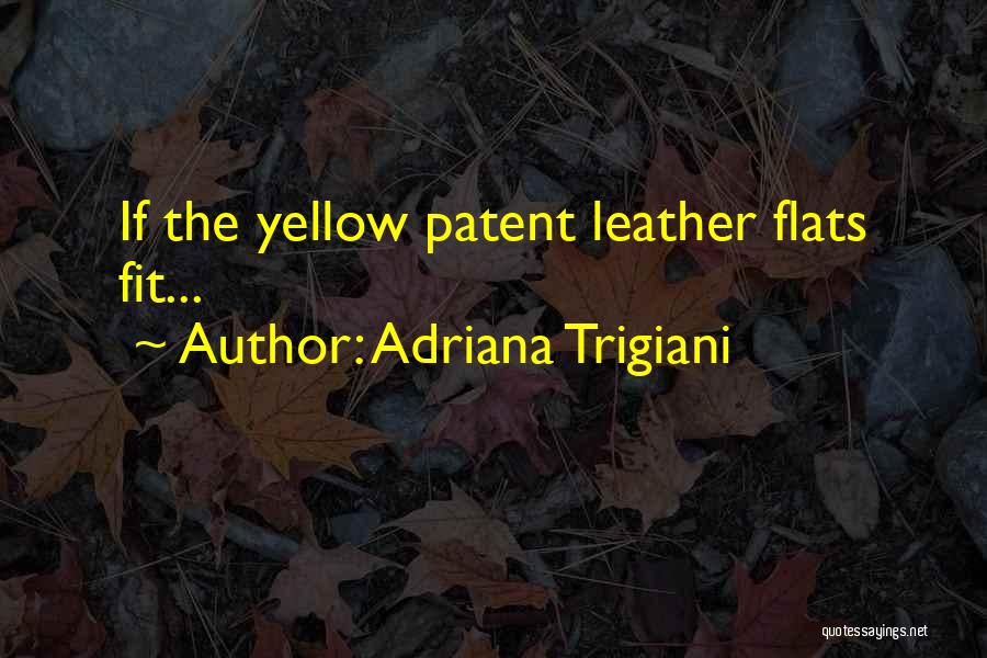 Adriana Trigiani Quotes: If The Yellow Patent Leather Flats Fit...