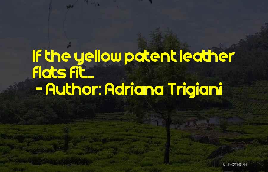 Adriana Trigiani Quotes: If The Yellow Patent Leather Flats Fit...