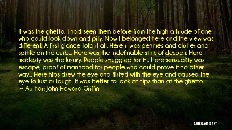 John Howard Griffin Quotes: It Was The Ghetto. I Had Seen Them Before From The High Altitude Of One Who Could Look Down And