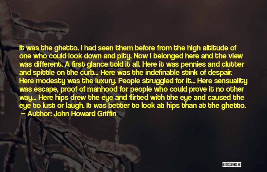 John Howard Griffin Quotes: It Was The Ghetto. I Had Seen Them Before From The High Altitude Of One Who Could Look Down And