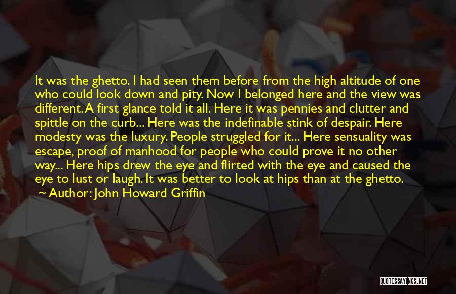 John Howard Griffin Quotes: It Was The Ghetto. I Had Seen Them Before From The High Altitude Of One Who Could Look Down And