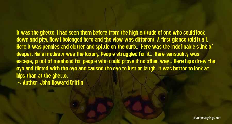 John Howard Griffin Quotes: It Was The Ghetto. I Had Seen Them Before From The High Altitude Of One Who Could Look Down And