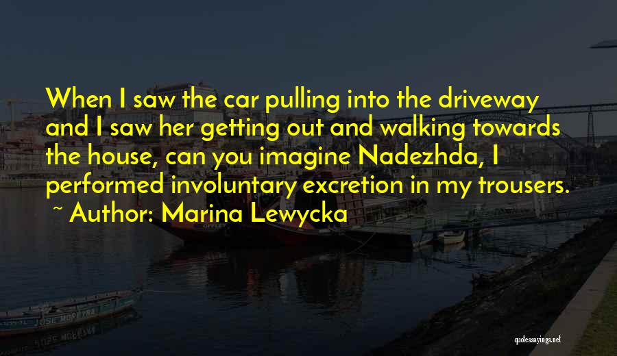 Marina Lewycka Quotes: When I Saw The Car Pulling Into The Driveway And I Saw Her Getting Out And Walking Towards The House,