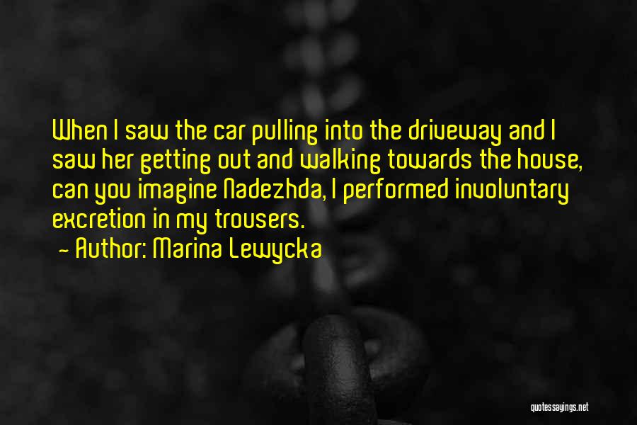 Marina Lewycka Quotes: When I Saw The Car Pulling Into The Driveway And I Saw Her Getting Out And Walking Towards The House,