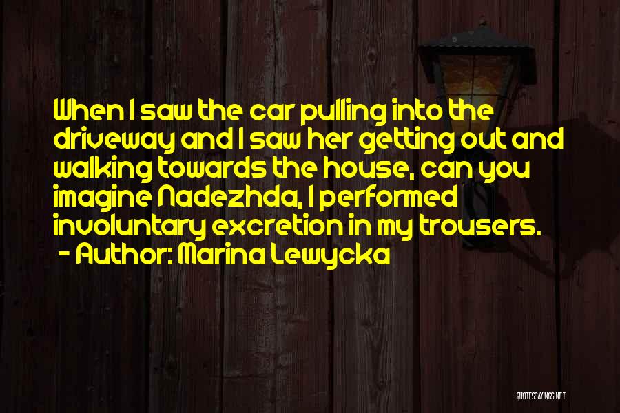 Marina Lewycka Quotes: When I Saw The Car Pulling Into The Driveway And I Saw Her Getting Out And Walking Towards The House,