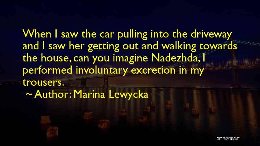 Marina Lewycka Quotes: When I Saw The Car Pulling Into The Driveway And I Saw Her Getting Out And Walking Towards The House,