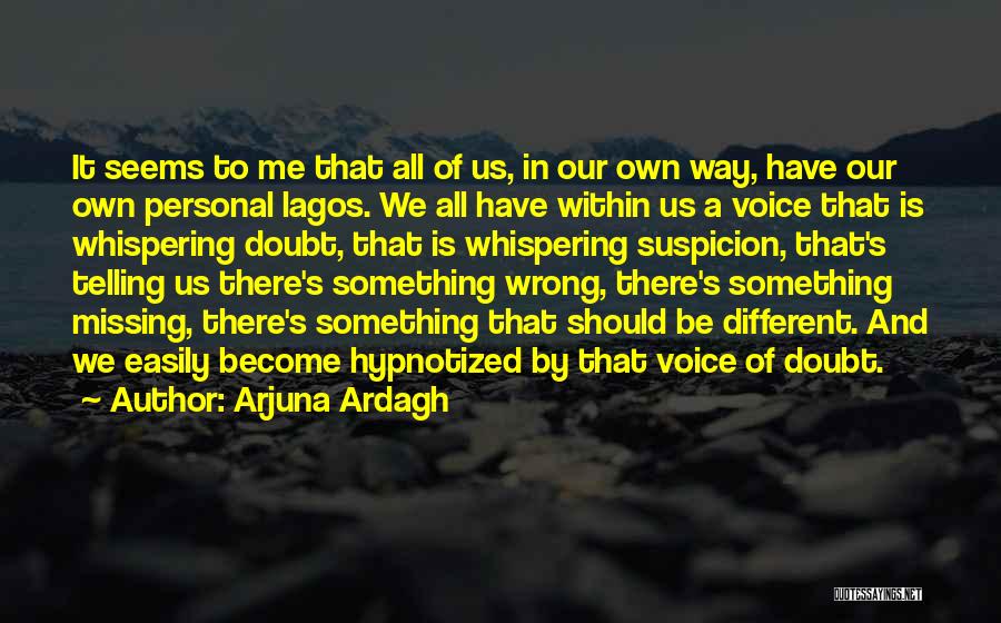 Arjuna Ardagh Quotes: It Seems To Me That All Of Us, In Our Own Way, Have Our Own Personal Lagos. We All Have