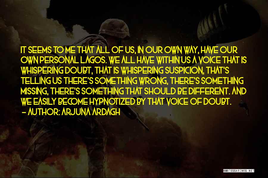 Arjuna Ardagh Quotes: It Seems To Me That All Of Us, In Our Own Way, Have Our Own Personal Lagos. We All Have