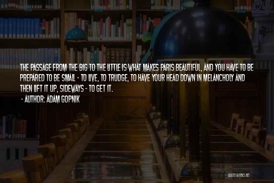 Adam Gopnik Quotes: The Passage From The Big To The Little Is What Makes Paris Beautiful, And You Have To Be Prepared To