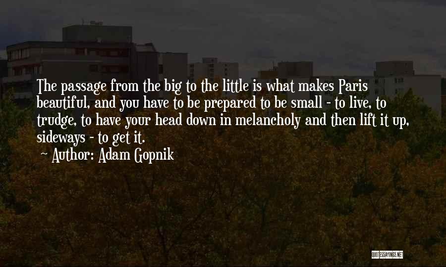 Adam Gopnik Quotes: The Passage From The Big To The Little Is What Makes Paris Beautiful, And You Have To Be Prepared To
