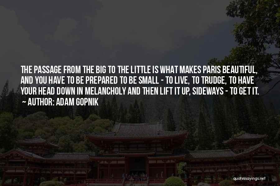 Adam Gopnik Quotes: The Passage From The Big To The Little Is What Makes Paris Beautiful, And You Have To Be Prepared To