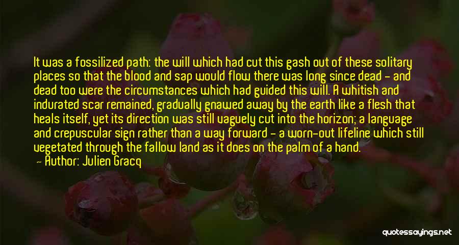 Julien Gracq Quotes: It Was A Fossilized Path: The Will Which Had Cut This Gash Out Of These Solitary Places So That The