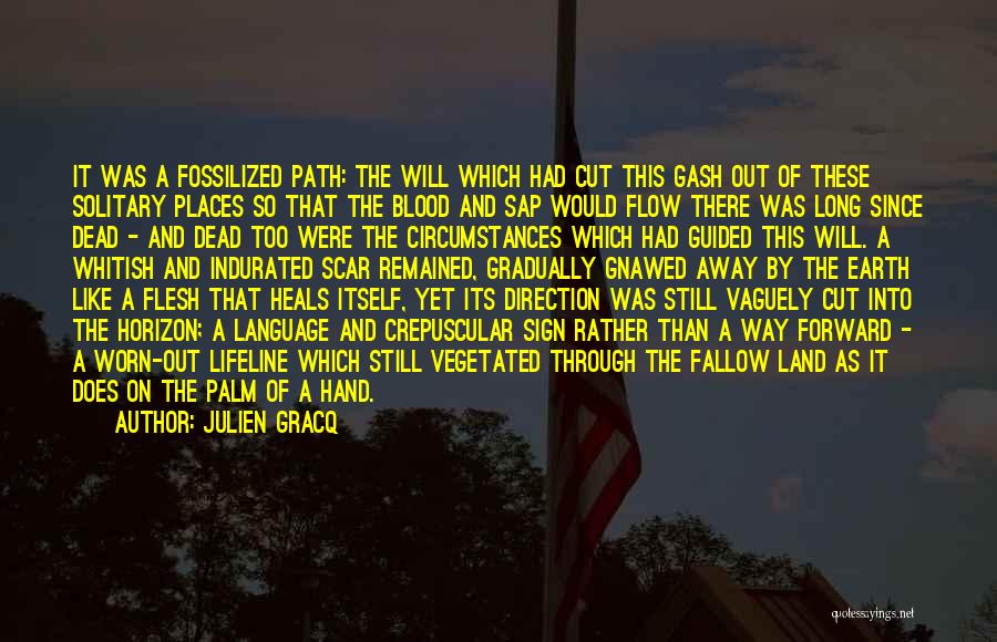 Julien Gracq Quotes: It Was A Fossilized Path: The Will Which Had Cut This Gash Out Of These Solitary Places So That The