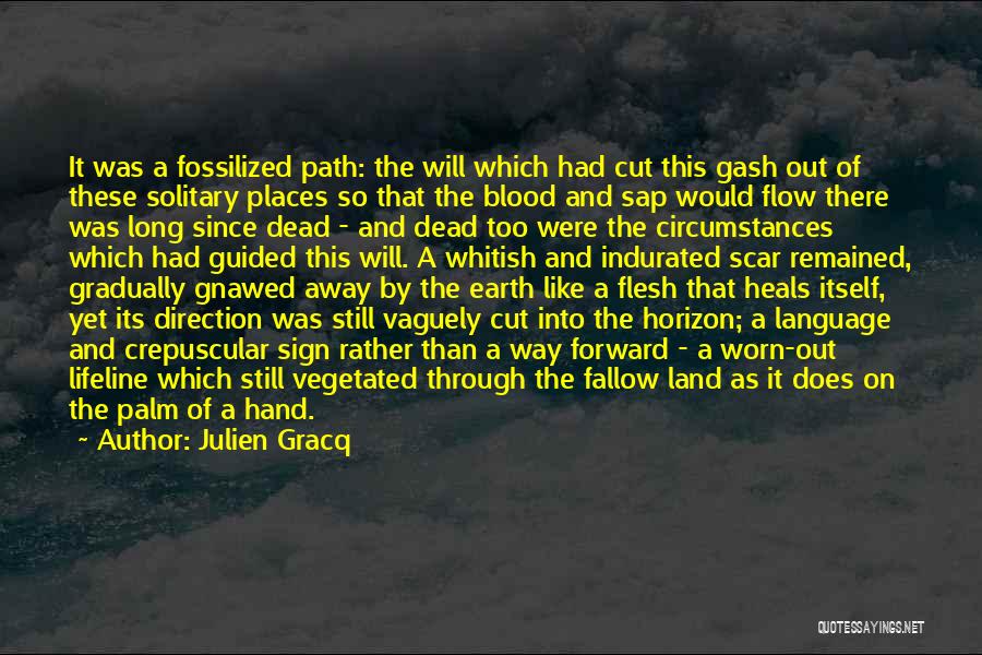 Julien Gracq Quotes: It Was A Fossilized Path: The Will Which Had Cut This Gash Out Of These Solitary Places So That The