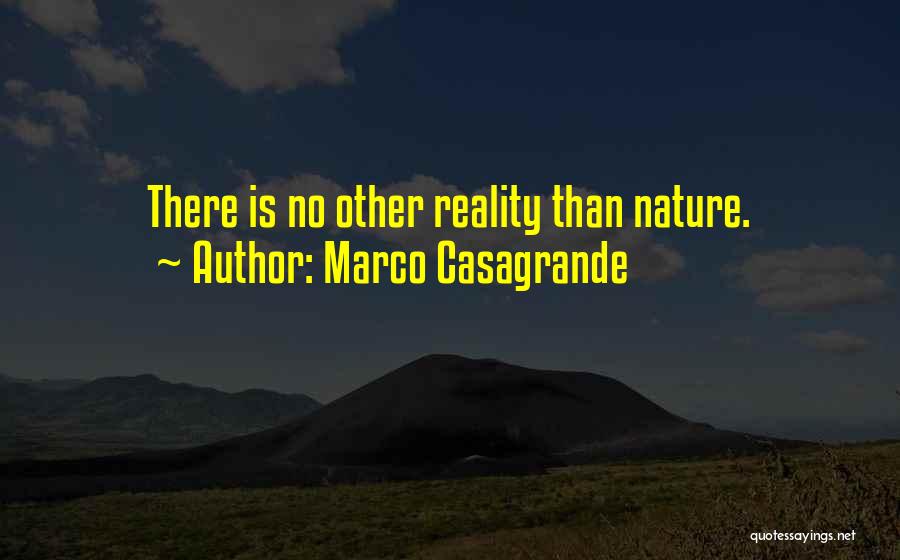 Marco Casagrande Quotes: There Is No Other Reality Than Nature.