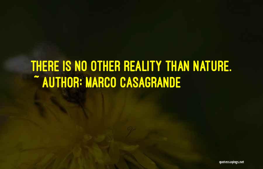 Marco Casagrande Quotes: There Is No Other Reality Than Nature.