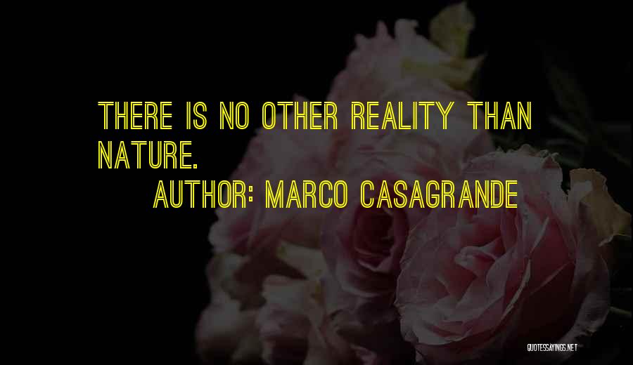 Marco Casagrande Quotes: There Is No Other Reality Than Nature.