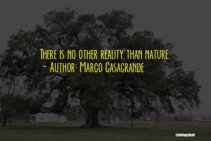 Marco Casagrande Quotes: There Is No Other Reality Than Nature.