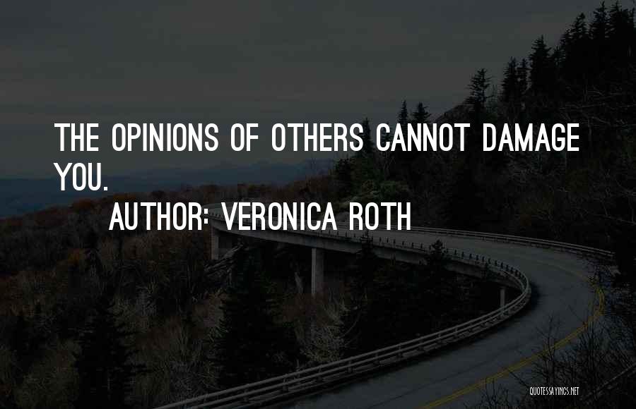 Veronica Roth Quotes: The Opinions Of Others Cannot Damage You.