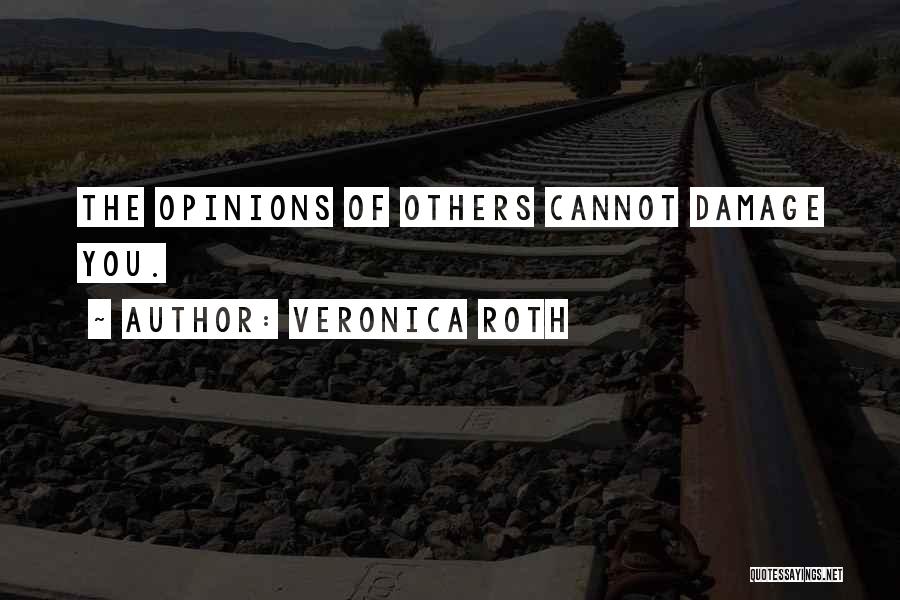 Veronica Roth Quotes: The Opinions Of Others Cannot Damage You.