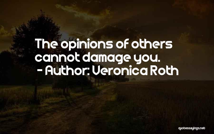 Veronica Roth Quotes: The Opinions Of Others Cannot Damage You.