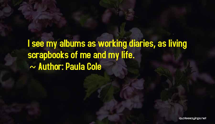 Paula Cole Quotes: I See My Albums As Working Diaries, As Living Scrapbooks Of Me And My Life.