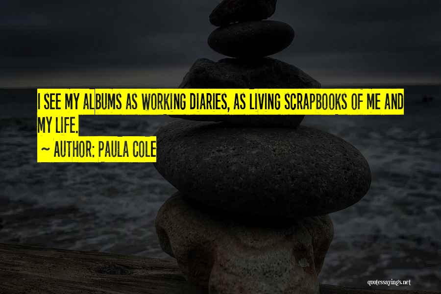 Paula Cole Quotes: I See My Albums As Working Diaries, As Living Scrapbooks Of Me And My Life.