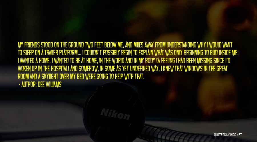 Dee Williams Quotes: My Friends Stood On The Ground Two Feet Below Me, And Miles Away From Understanding Why I Would Want To