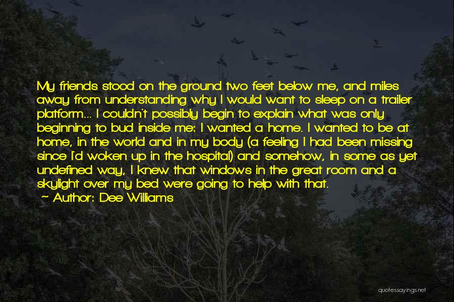 Dee Williams Quotes: My Friends Stood On The Ground Two Feet Below Me, And Miles Away From Understanding Why I Would Want To