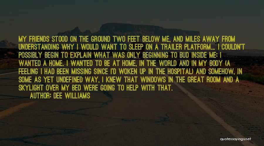 Dee Williams Quotes: My Friends Stood On The Ground Two Feet Below Me, And Miles Away From Understanding Why I Would Want To