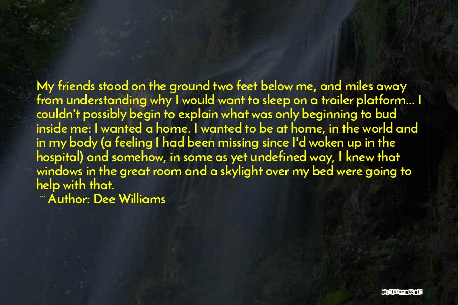 Dee Williams Quotes: My Friends Stood On The Ground Two Feet Below Me, And Miles Away From Understanding Why I Would Want To