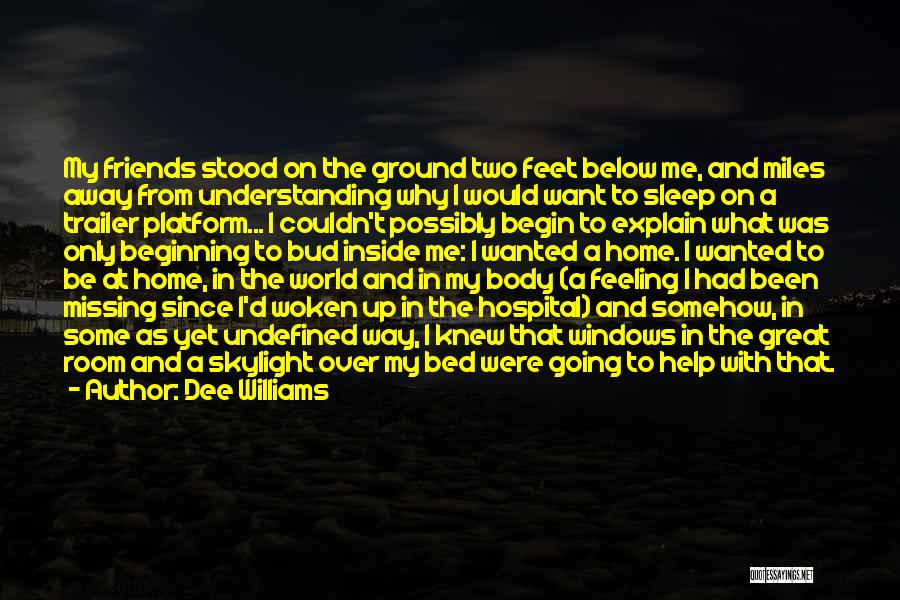 Dee Williams Quotes: My Friends Stood On The Ground Two Feet Below Me, And Miles Away From Understanding Why I Would Want To