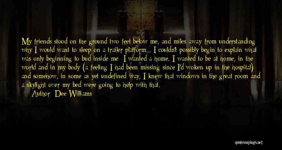 Dee Williams Quotes: My Friends Stood On The Ground Two Feet Below Me, And Miles Away From Understanding Why I Would Want To