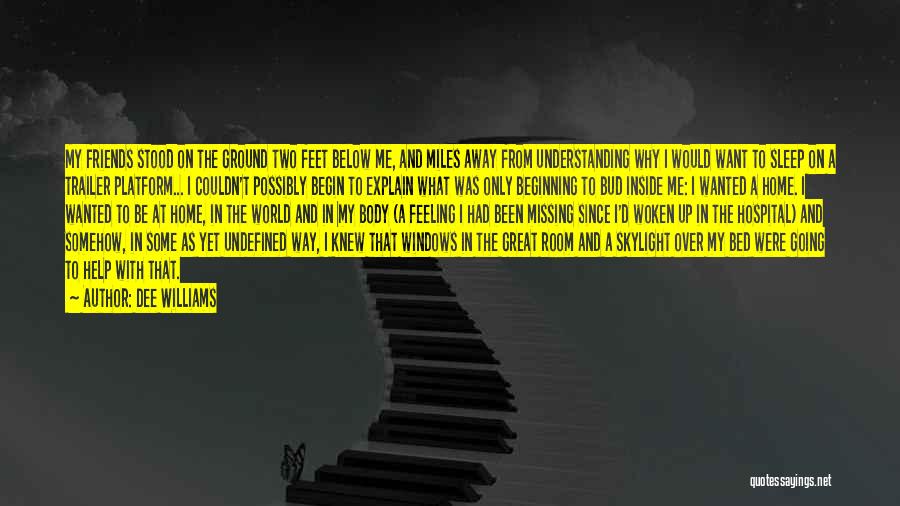 Dee Williams Quotes: My Friends Stood On The Ground Two Feet Below Me, And Miles Away From Understanding Why I Would Want To