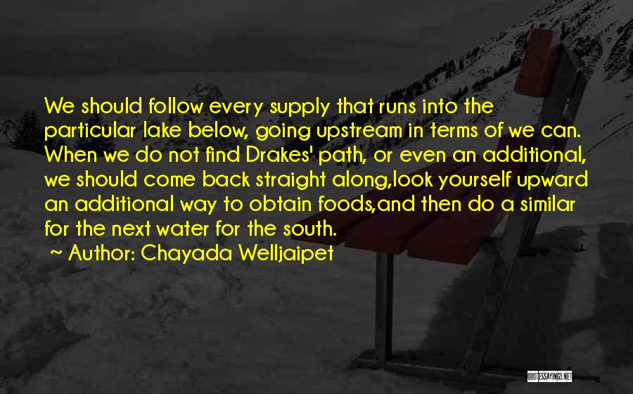 Chayada Welljaipet Quotes: We Should Follow Every Supply That Runs Into The Particular Lake Below, Going Upstream In Terms Of We Can. When