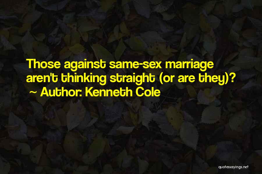 Kenneth Cole Quotes: Those Against Same-sex Marriage Aren't Thinking Straight (or Are They)?