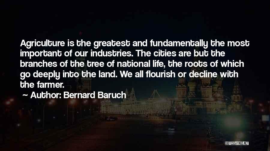 Bernard Baruch Quotes: Agriculture Is The Greatest And Fundamentally The Most Important Of Our Industries. The Cities Are But The Branches Of The