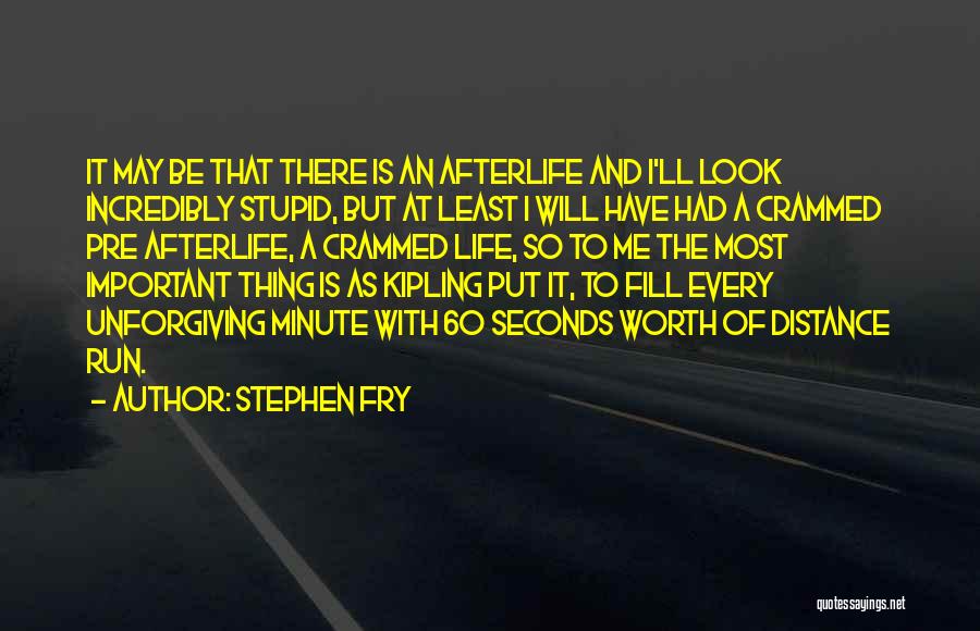 Stephen Fry Quotes: It May Be That There Is An Afterlife And I'll Look Incredibly Stupid, But At Least I Will Have Had