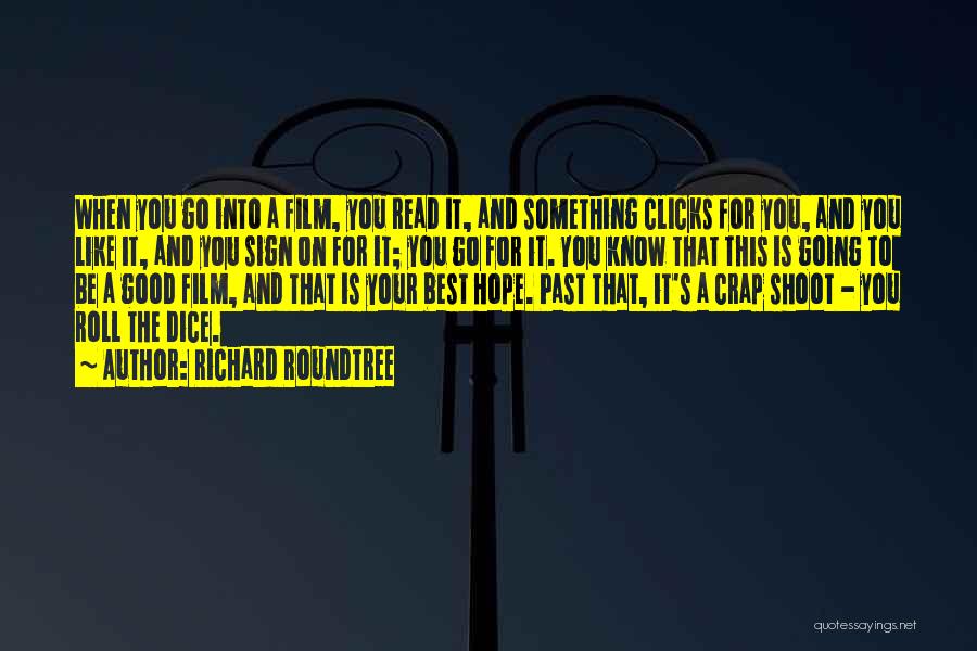 Richard Roundtree Quotes: When You Go Into A Film, You Read It, And Something Clicks For You, And You Like It, And You