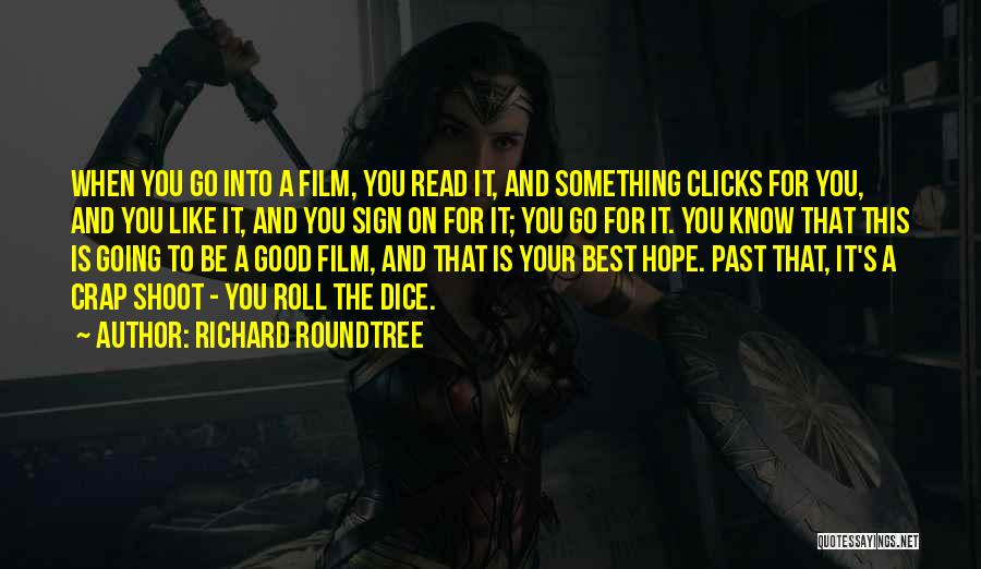 Richard Roundtree Quotes: When You Go Into A Film, You Read It, And Something Clicks For You, And You Like It, And You