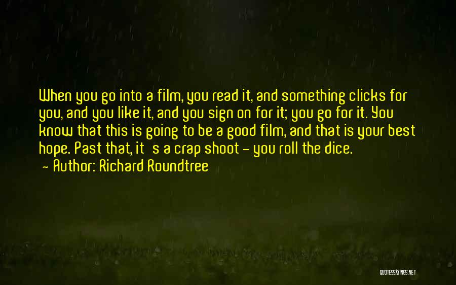 Richard Roundtree Quotes: When You Go Into A Film, You Read It, And Something Clicks For You, And You Like It, And You