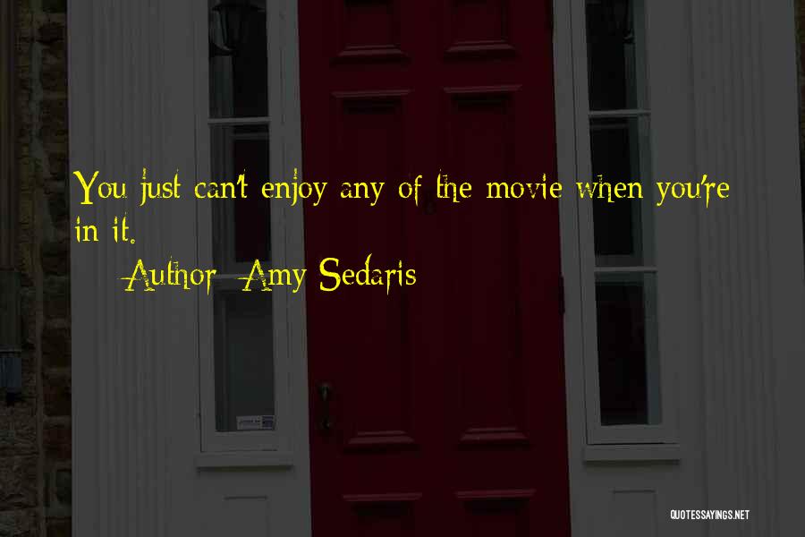 Amy Sedaris Quotes: You Just Can't Enjoy Any Of The Movie When You're In It.