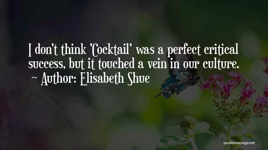 Elisabeth Shue Quotes: I Don't Think 'cocktail' Was A Perfect Critical Success, But It Touched A Vein In Our Culture.