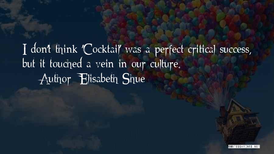 Elisabeth Shue Quotes: I Don't Think 'cocktail' Was A Perfect Critical Success, But It Touched A Vein In Our Culture.