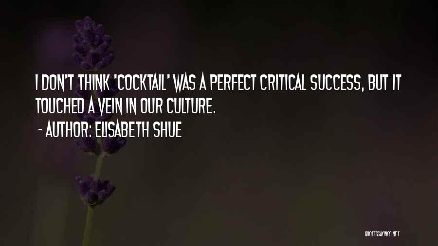 Elisabeth Shue Quotes: I Don't Think 'cocktail' Was A Perfect Critical Success, But It Touched A Vein In Our Culture.