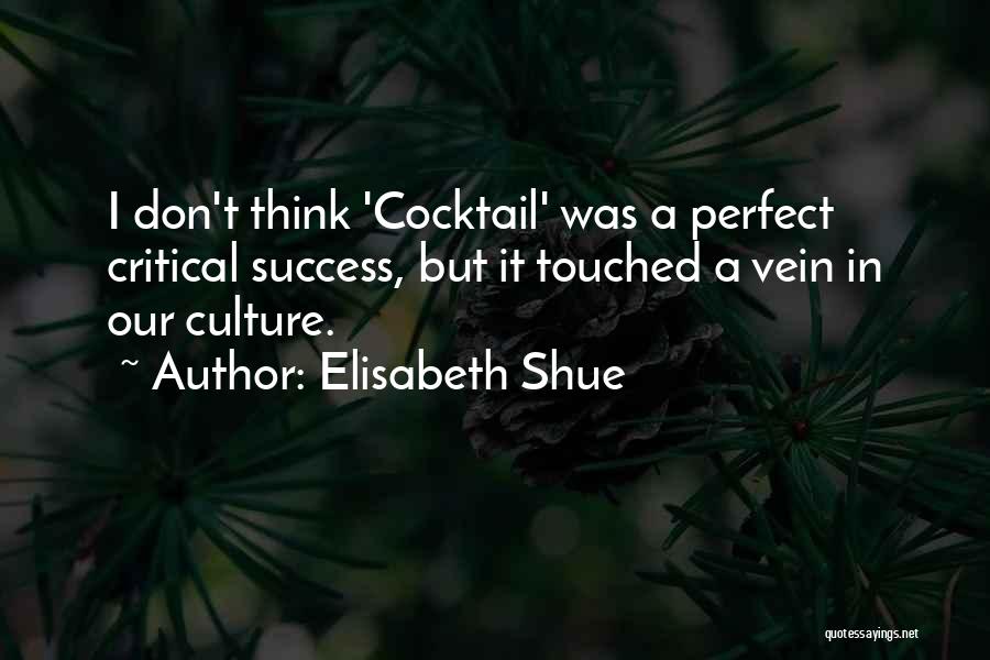 Elisabeth Shue Quotes: I Don't Think 'cocktail' Was A Perfect Critical Success, But It Touched A Vein In Our Culture.