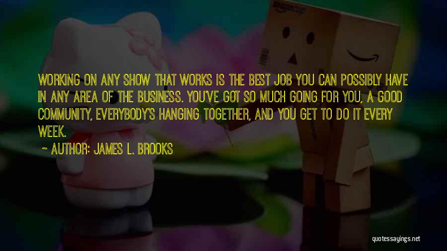 James L. Brooks Quotes: Working On Any Show That Works Is The Best Job You Can Possibly Have In Any Area Of The Business.