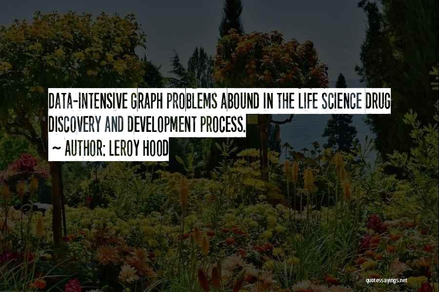 Leroy Hood Quotes: Data-intensive Graph Problems Abound In The Life Science Drug Discovery And Development Process.